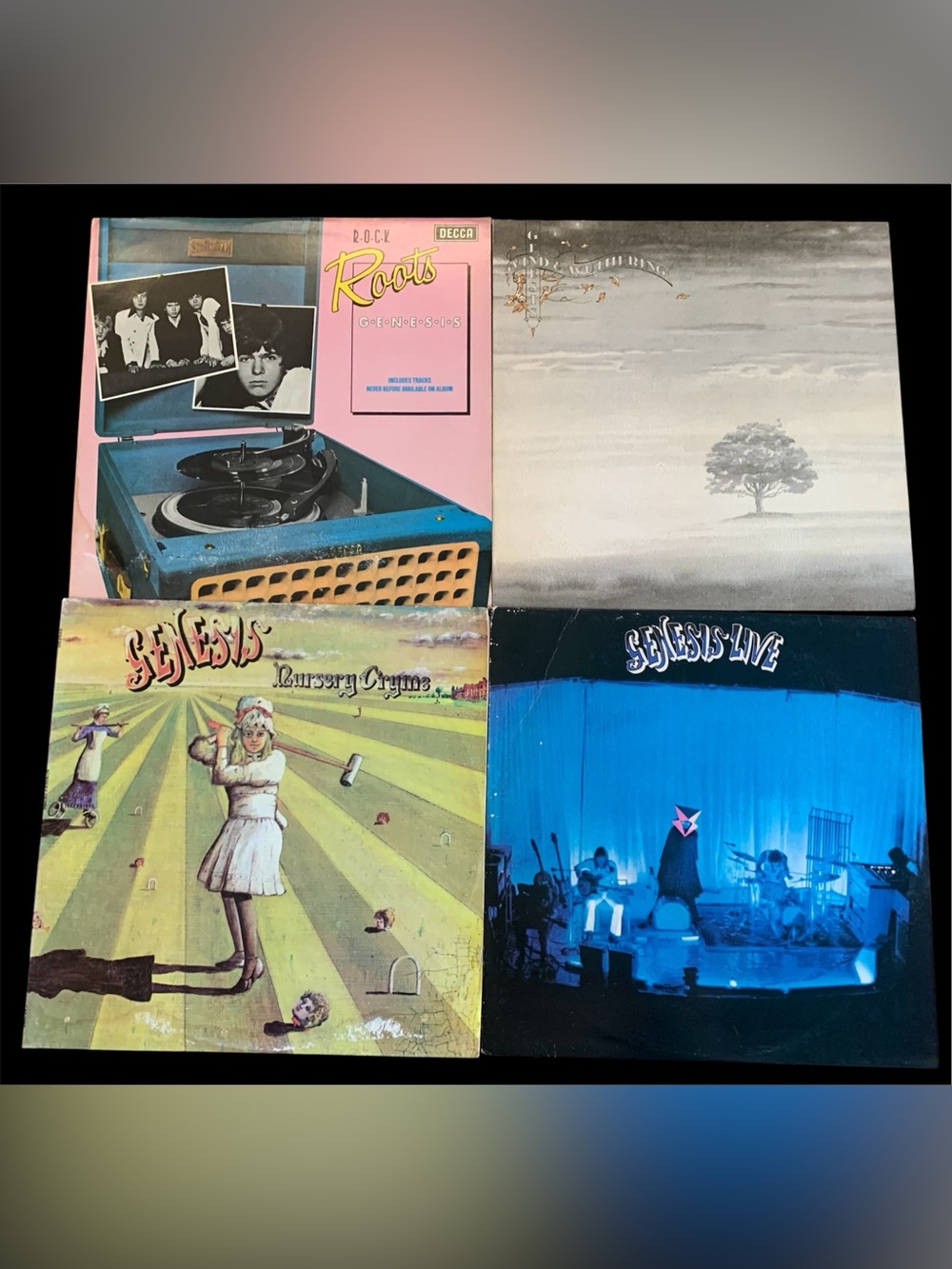 1970’s “Genesis” Vinyl Album‎ Collection. 4 Fantastic Albums. Great Rare Find!